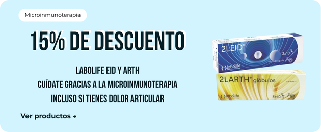 Microinmunoterapia. 15% de descuento. Cuídate gracias a la microinmunoterapia incluso si tienes dolor articular. Haz clic para ver producto.